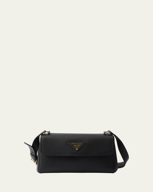 Daino Flap Soft Leather Shoulder Bag